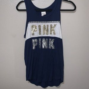 VS PINK Bling logo tank